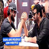 Rana And Prabhas Arm Wrestle