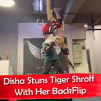Disha Stuns Tiger Shroff With Her Back Flip