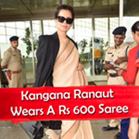 Kangana Ranaut Wears A Rs 600 Saree To Jaipur