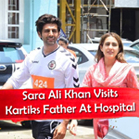 Sara Ali Khan Visits Kartik Aryaans Father At Hospital