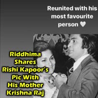 Riddhima Kapoor Shares Rishi Kapoors Pic With His Mother Krishna Raj