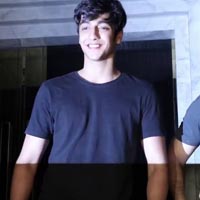 Ahaan Pandey Happily Poses For Media At A Party