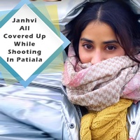 Janhvi Kapoor All Covered Up While Shooting In Patiala