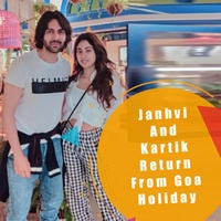 Janhvi Kapoor And Kartik Aaryan Return From Goa Holiday