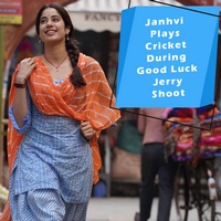 Janhvi Kapoor Plays Cricket During Good Luck Jerry Shoot