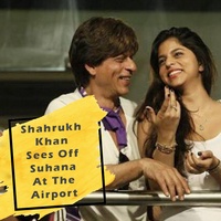 Shahrukh Khan Sees Off Suhana Khan At The Airport