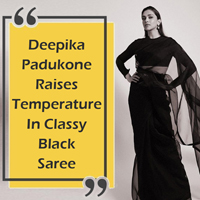 Deepika Padukone Raises Temperature In Classy Black Saree